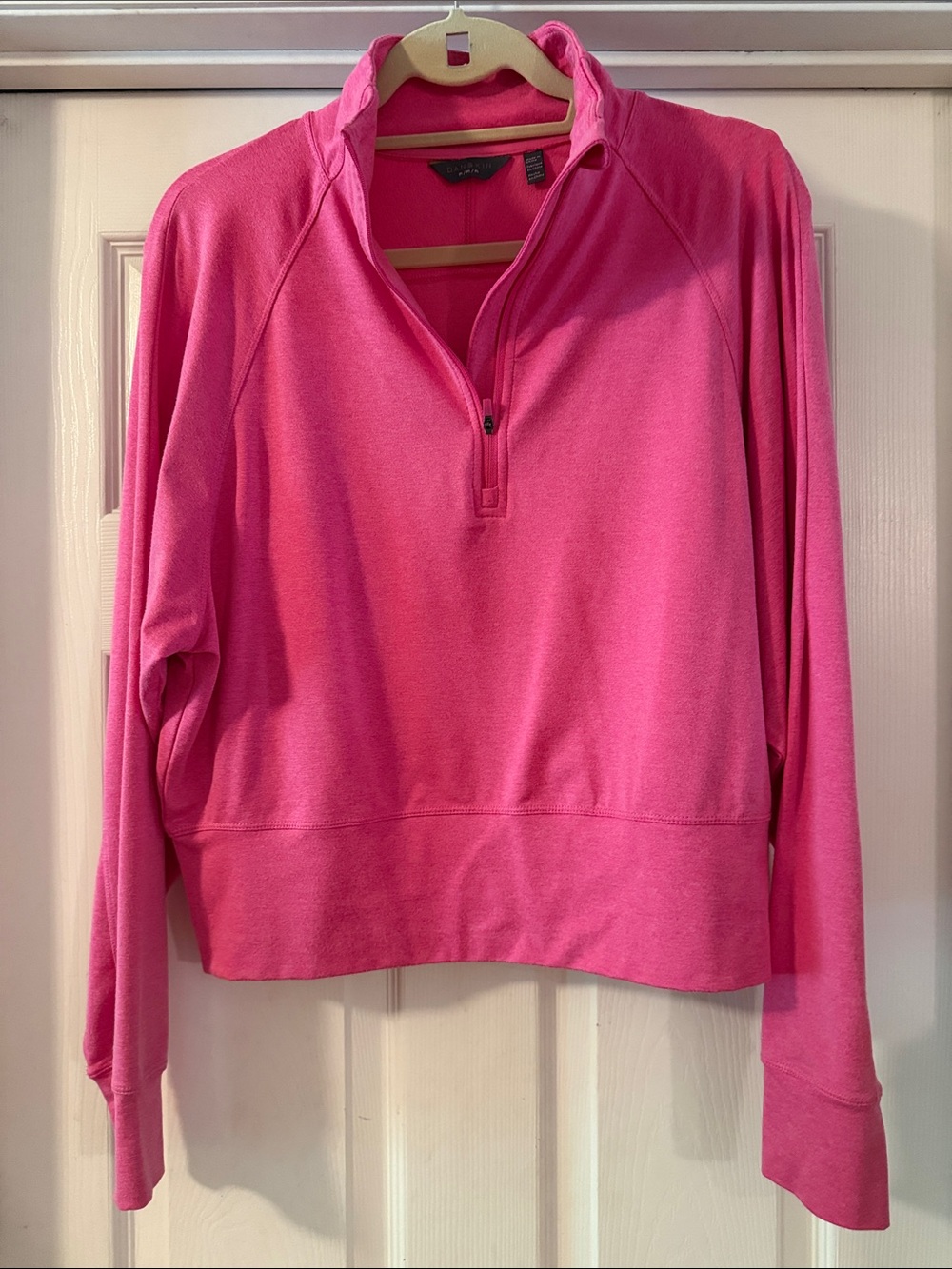 Danskin Hot Pink Half-Zip Pullover Sweatshirt